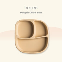Hegen Divided Suction Plate Silicone Taupe