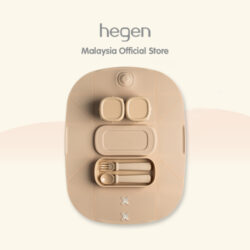 Hegen Mealtime Starter Kit with Foldable Placemat Taupe