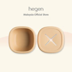 Hegen Suction Bowl with Snack Lid Silicone Taupe